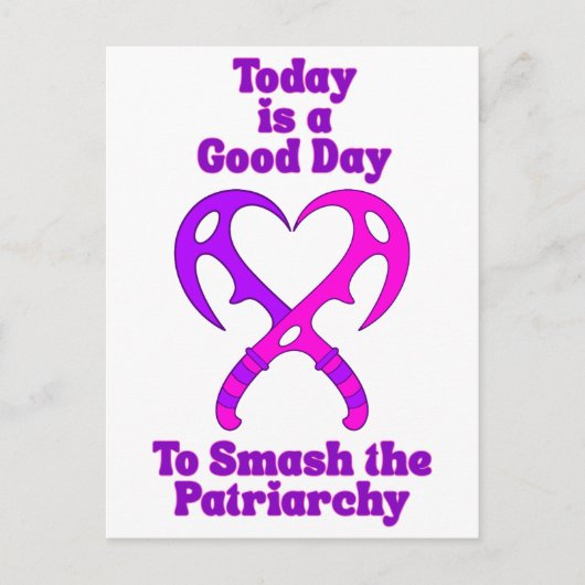 Bat’leth Heart - Smash the Patriarchy Briefkaart (Voorkant)
