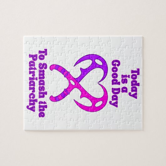 Bat’leth Heart - Smash the Patriarchy Legpuzzel (Horizontaal)