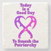 Bat’leth Heart - Smash the Patriarchy Stenen Onderzetter (Voorkant)
