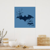 Bat Logo brandt in vleermuizen Poster (Keuken)