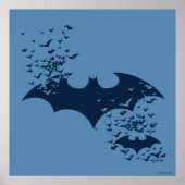 Bat Logo brandt in vleermuizen Poster (Voorkant)