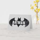 Bat Logo met Gotham Etching Kaart (Gele Bloem)