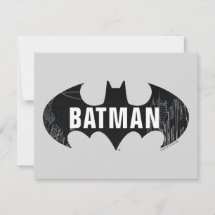 Bat Logo met Gotham Etching Notitiekaartje