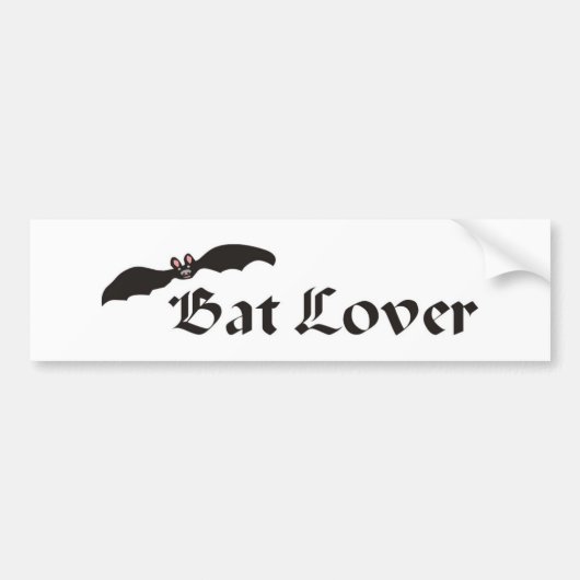 Bat Lover Bumpersticker (Voorkant)