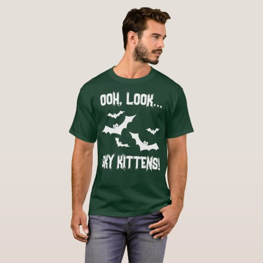Bat Lover Sky Kittens Bats Lover Cute Funny T-shirt (Voorkant volledig)
