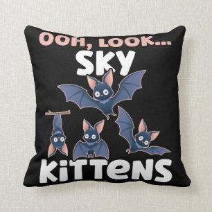 Bat Lover Sky Kittens Fan Kussen