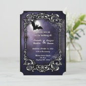 Bat, maan en Spiers met zilver decor Kaart (Staand voorkant)