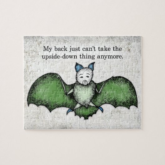 Bat met een slechte jigzaag legpuzzel (Horizontaal)