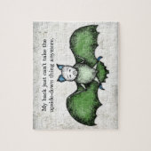 Bat met een slechte jigzaag legpuzzel (Verticaal)