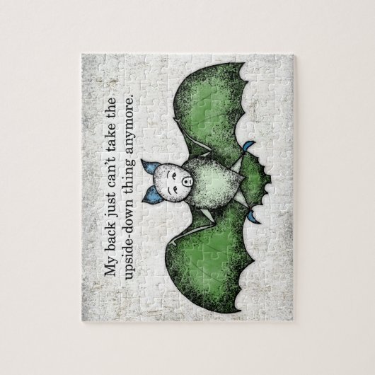 Bat met een slechte jigzaag legpuzzel (Verticaal)