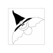 Bat met heksenPet Rubberstempel (Afrduk)