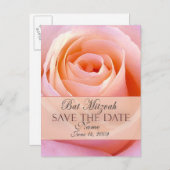 Bat Mitswa aanpassen Save the Date Briefkaart (Voorkant / Achterkant)