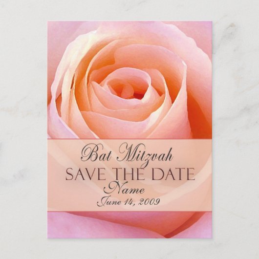 Bat Mitswa aanpassen Save the Date Briefkaart (Voorkant)