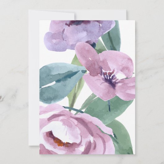 Bat Mitswa Bloemenuitnodiging Kaart (Achterkant)