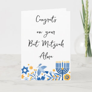 bat mitswa felicitatiekaarten kaart