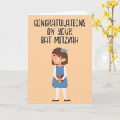bat mitswa felicitatiekaarten kaart (Gele Bloem)