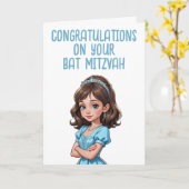 bat mitswa felicitatiekaarten kaart (Gele Bloem)