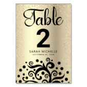 Bat Mitswa Gold Foil Tree of Life Zwart Script Kaart (Achterkant)