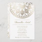 Bat Mitswa Invitations Gold Foil Kaart (Voorkant / Achterkant)