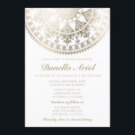 Bat Mitswa Invitations Gold Foil Kaart<br><div class="desc">Intricate demask patroon solar mandala met faux gold folie bedekking. U kunt de kleur van de achtergrond veranderen in wat u maar wilt. U kunt ook de mandala('s) bewegen,  roteren en vergroten/verkleinen,  zoals u aan beide zijden wilt.</div>