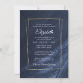 Bat Mitswa Modern Monogram Goud Lijst Kaart (Voorkant)