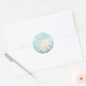Bat Mitswa onder het Zee Beach Ocean Birthday Ronde Sticker (Envelop)