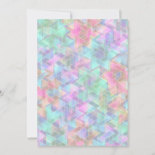 Bat Mitswa Paarse en Roze Davidster Kaart (Achterkant)