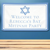 Bat Mitswa Party Lichtblauwe Davidsster Spandoek