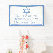Bat Mitswa Party Lichtblauwe Davidsster Spandoek (Insitu)