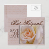 Bat Mitswa slaat de datum op Aankondigingskaart (Voorkant / Achterkant)