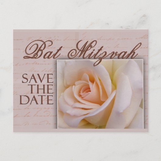 Bat Mitswa slaat de datum op Aankondigingskaart (Voorkant)
