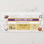 Bat Mitswa Sports Theme-ticketuitnodiging Kaart (Voorkant)