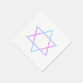 Bat Mitswa Star of David Modern Roze Blauw Paarse Servet (Hoek)