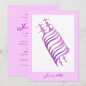 Bat Mitswa Uitnodiging Jenna Alli Roze Torah (Voorkant / Achterkant)