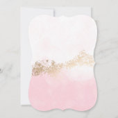 Bat Mitswa Uitnodigingen | Roze & Gouden Glitter 0 (Achterkant)