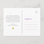 Bat Mitswa Verandert Plannen Gouden Boom des Leven Uitnodiging Briefkaart (Achterkant)