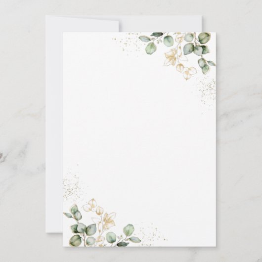 Bat Mitswa Waterverf Uitnodiging | Eucalyptus (Achterkant)