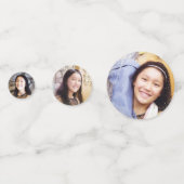 Bat Mitzvah 3 Foto Zwart Gouden Folie Glitter Scri Confetti (Voorkanten)