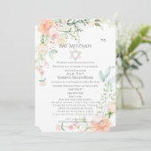 BAT MITZVAH 4| Waterverf voorjaarsbloesems vers 3 Kaart (Staand voorkant)