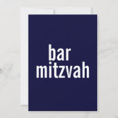 Bat Mitzvah aankondigingen {Navy Blue} (Voorkant)