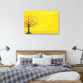 Bat Mitzvah-aanmeldkaart Canvas Afdruk (Insitu (Slaapkamer))