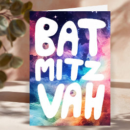 BAT MITZVAH Aanpasbare Regenboog Melkweg Gefelicit Kaart