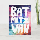 BAT MITZVAH Aanpasbare Regenboog Melkweg Stiekem Kaart (Voorkant)