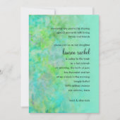 Bat Mitzvah Abstract Design in Aqua Kaart (Voorkant)