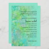 Bat Mitzvah Abstract Design in Aqua Kaart (Voorkant / Achterkant)