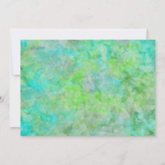 Bat Mitzvah Abstract Design in Aqua Kaart (Achterkant)