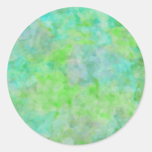 Bat Mitzvah Abstract Design in Aqua Ronde Sticker (Voorkant)