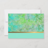 Bat Mitzvah Abstract Design in Aqua RSVP Kaartje (Achterkant)