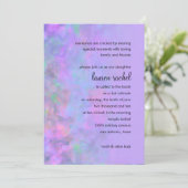 Bat Mitzvah Abstract Design in het Paars Kaart (Staand voorkant)