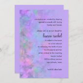 Bat Mitzvah Abstract Design in het Paars Kaart (Voorkant / Achterkant)